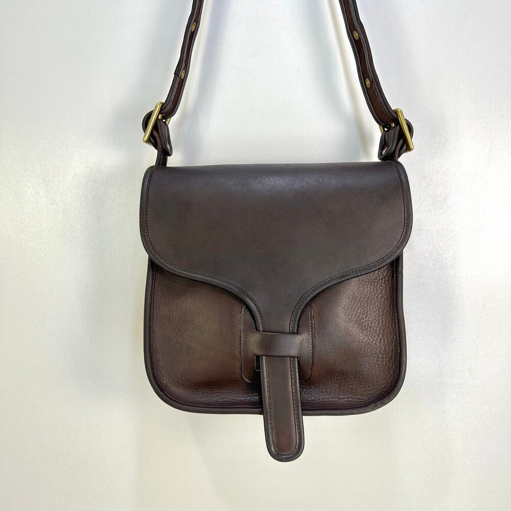 Vintage Coach Courier Pouch 8920 Leather Bag Dark Brown Mocha